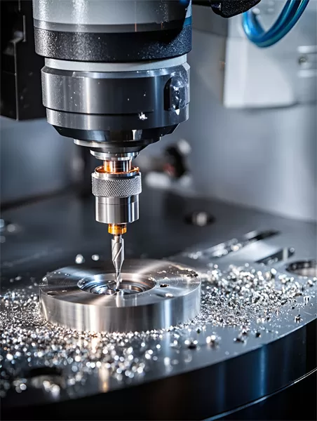 pusat pemesinan CNC bekerja