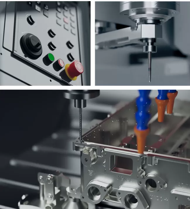 Fitur pusat mesin vertikal